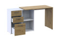 Písací stôl T8 biely / dub artisan 100x83x75 - Fotografia 7 Fotografia 7 - Písací stôl T8 biely / dub artisan 100x83x75