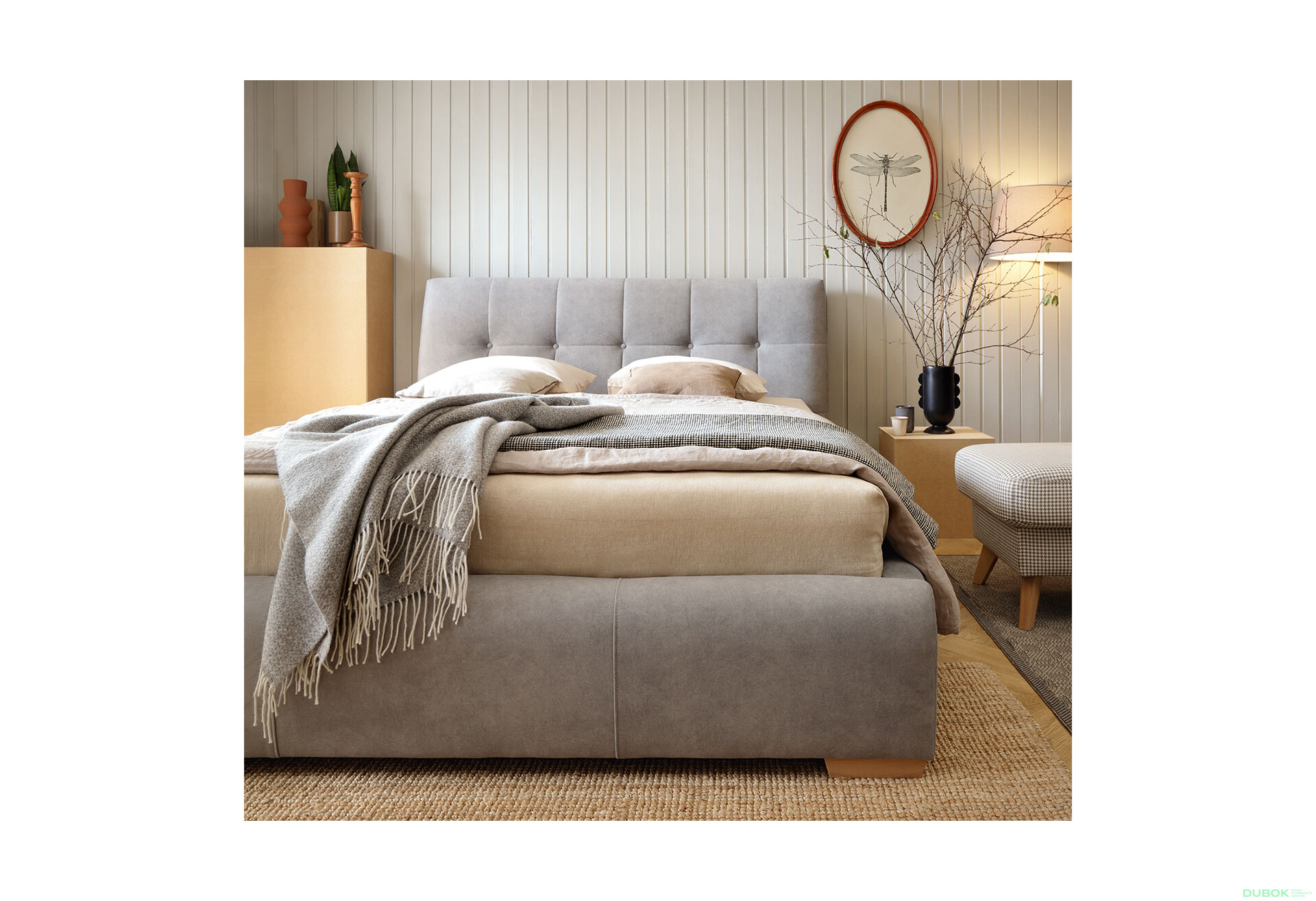 Posteľ Aston 160x200 Cloud 83 Davis C4 Buk - Fotografia 3 Fotografia 3 - Posteľ Aston 160x200 Cloud 83 Davis C4 Buk