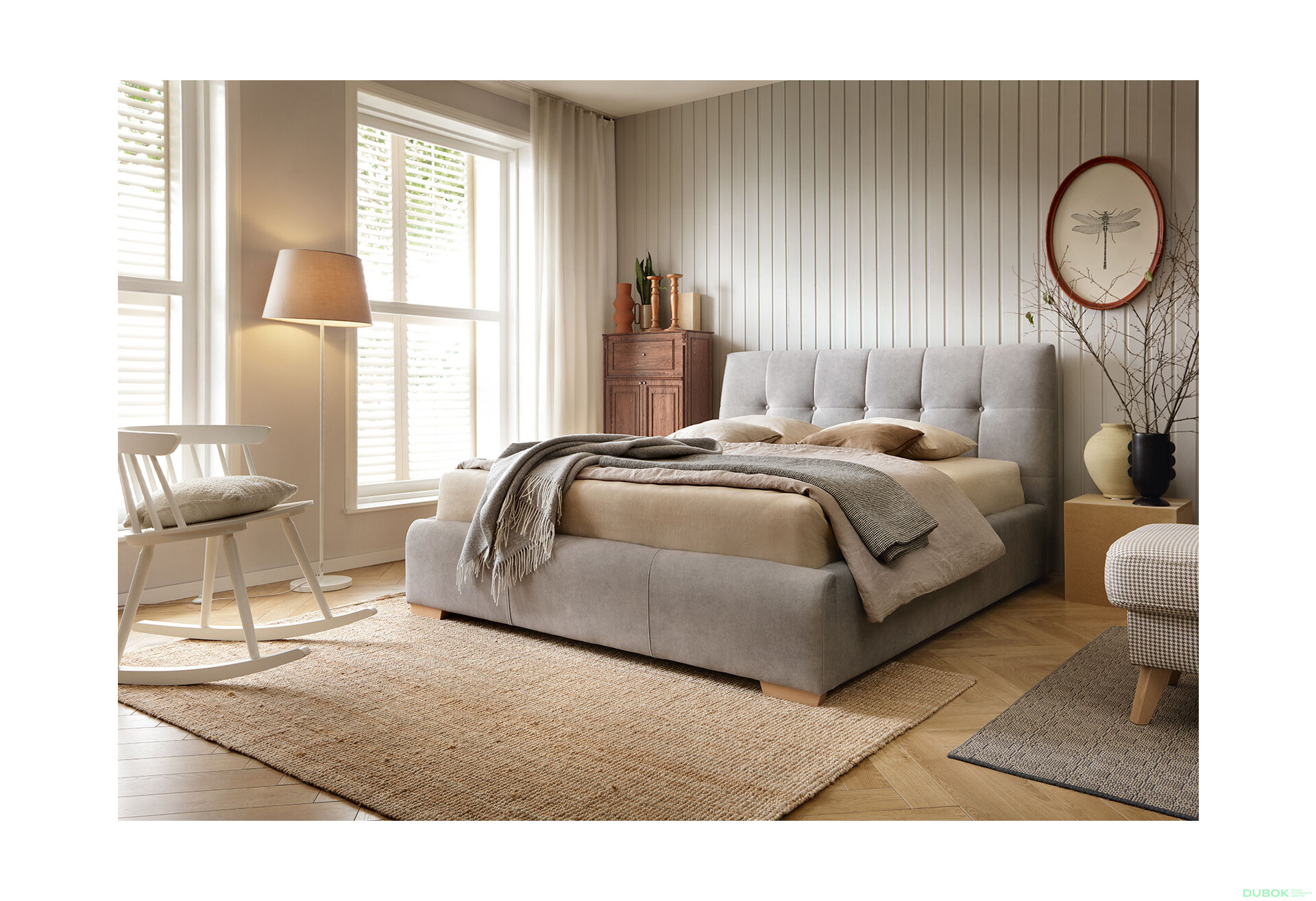 Posteľ Aston 160x200 Cloud 83 Davis C4 Buk - Fotografia 4 Fotografia 4 - Posteľ Aston 160x200 Cloud 83 Davis C4 Buk