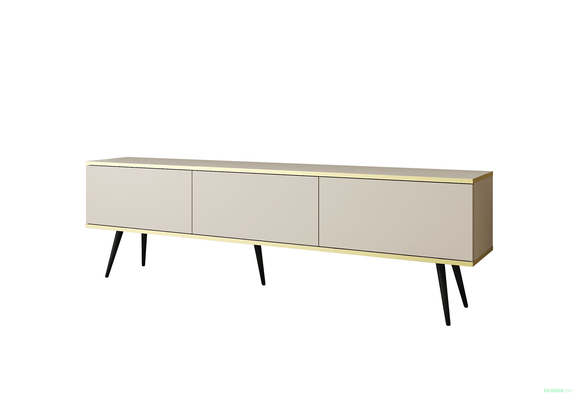 TV stolík RTV 175 béžový, čierne nohy Oro - Fotografia 1 Fotografia 1 - TV stolík RTV 175 béžový, čierne nohy Oro