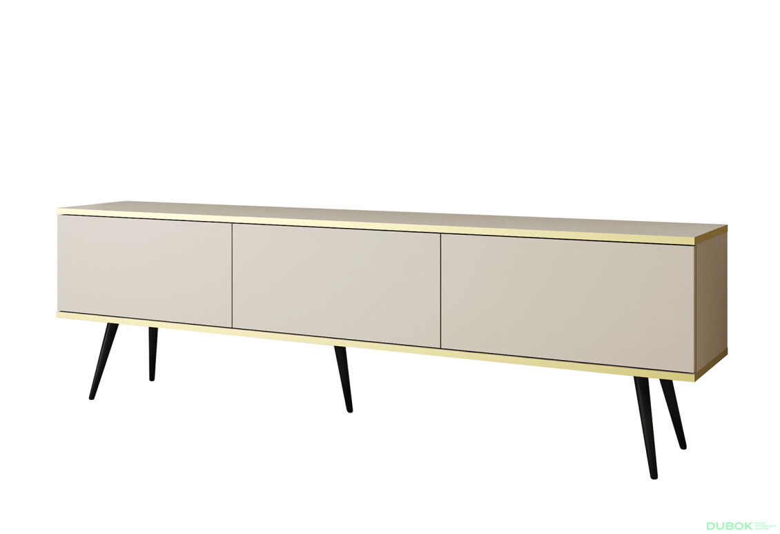 TV stolík RTV 175 béžový, čierne nohy Oro - Fotografia 1 Fotografia 1 - TV stolík RTV 175 béžový, čierne nohy Oro