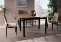Fotografia 8 - Stôl GD-017 110(170)x74 dub artisan / matná čierna kov