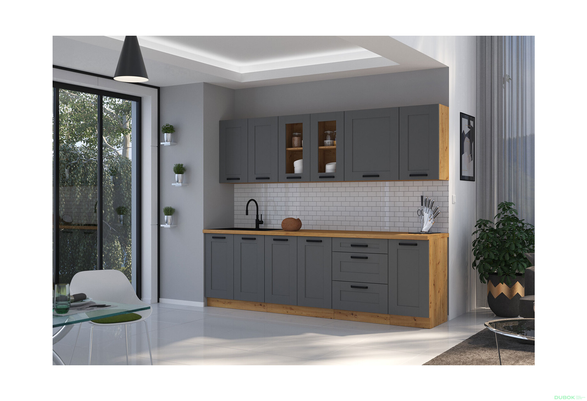 Fotografia 7 - Modulárna kuchyňa Luna artisan / dust grey