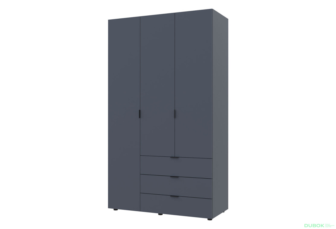 Skriňa trojdverová Gelar 116.2 cm Grafit - Fotografia 1 Fotografia 1 - Skriňa trojdverová Gelar 116.2 cm Grafit
