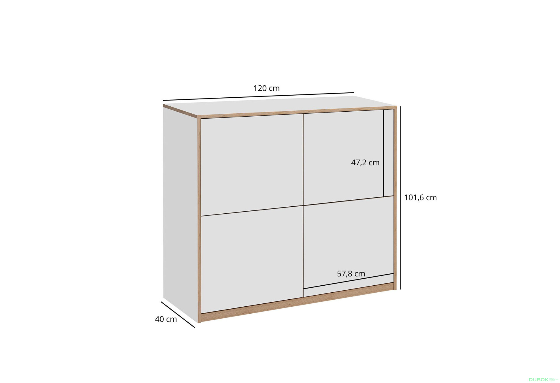Fotografia 7 - Komoda 4d biela Complex