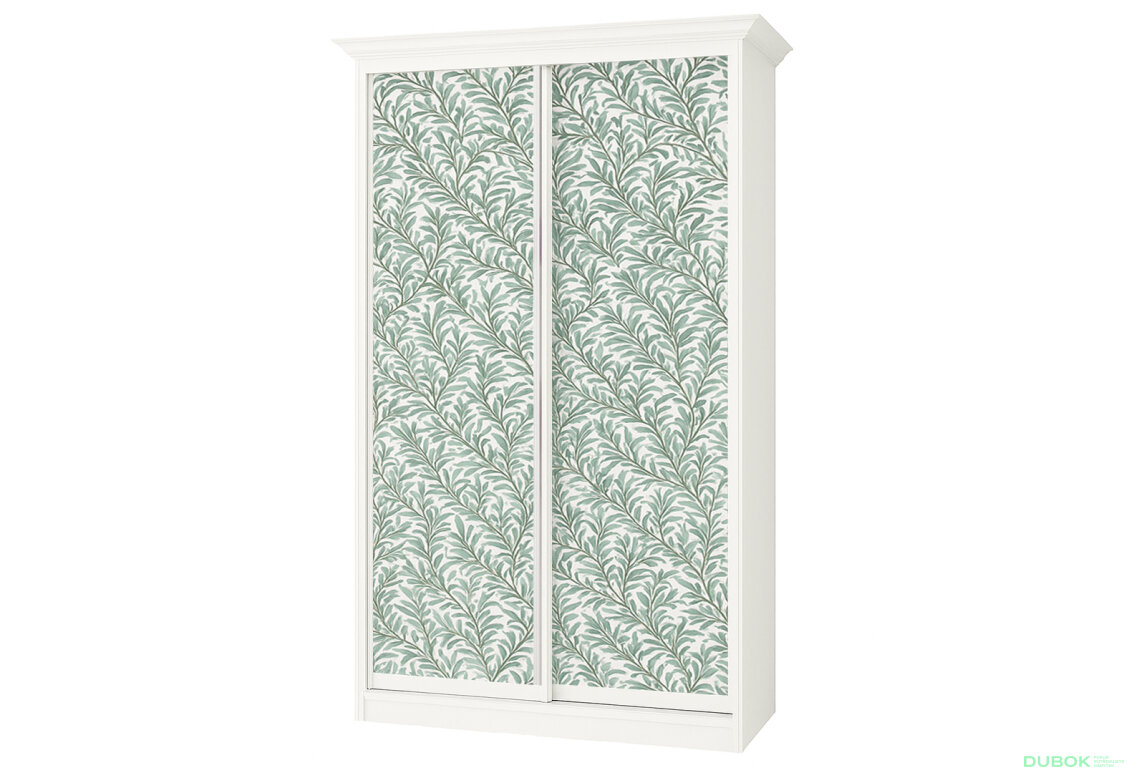 Skriňa Rim-Veneziano 2D 1.2 m biela s rímsou, fasádami fototlač F2001