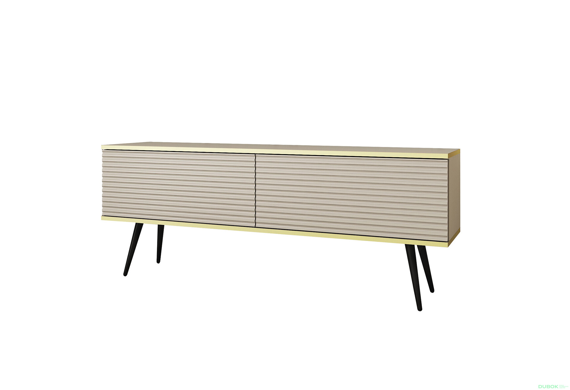 Fotografia 1 - TV stolík RTV 135 MDF béžový, čierne nohy Oro
