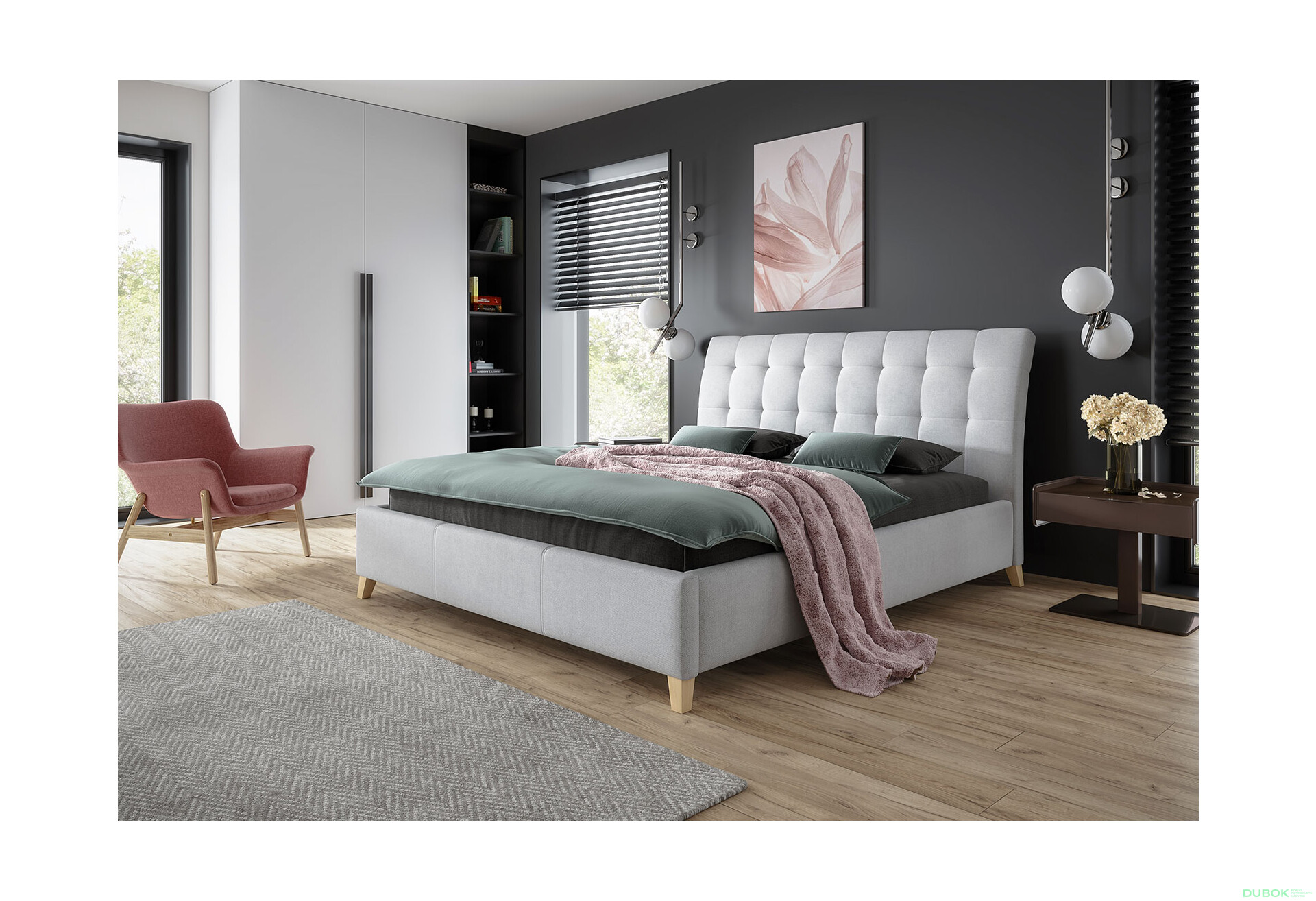 Fotografia 3 - Posteľ Verona 180x200 Solid 80 Davis E10 Buk
