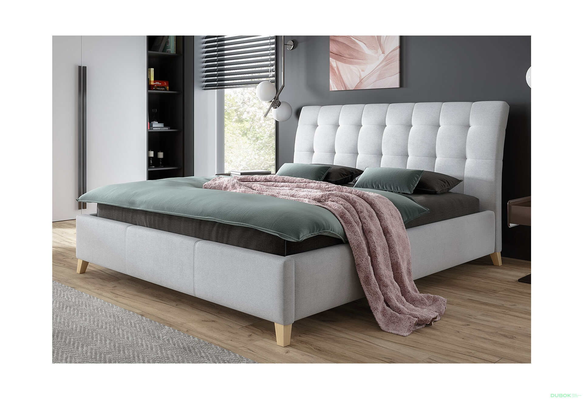 Posteľ Verona 180x200 Solid 80 Davis E10 Buk - Fotografia 3 Fotografia 3 - Posteľ Verona 180x200 Solid 80 Davis E10 Buk
