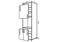 Fotografia 1 - N20 Skriňa (vrch f60x92-1ks, spodok f30x72-2ks) RioLine Luxe / RióLine Luxe Lesklý