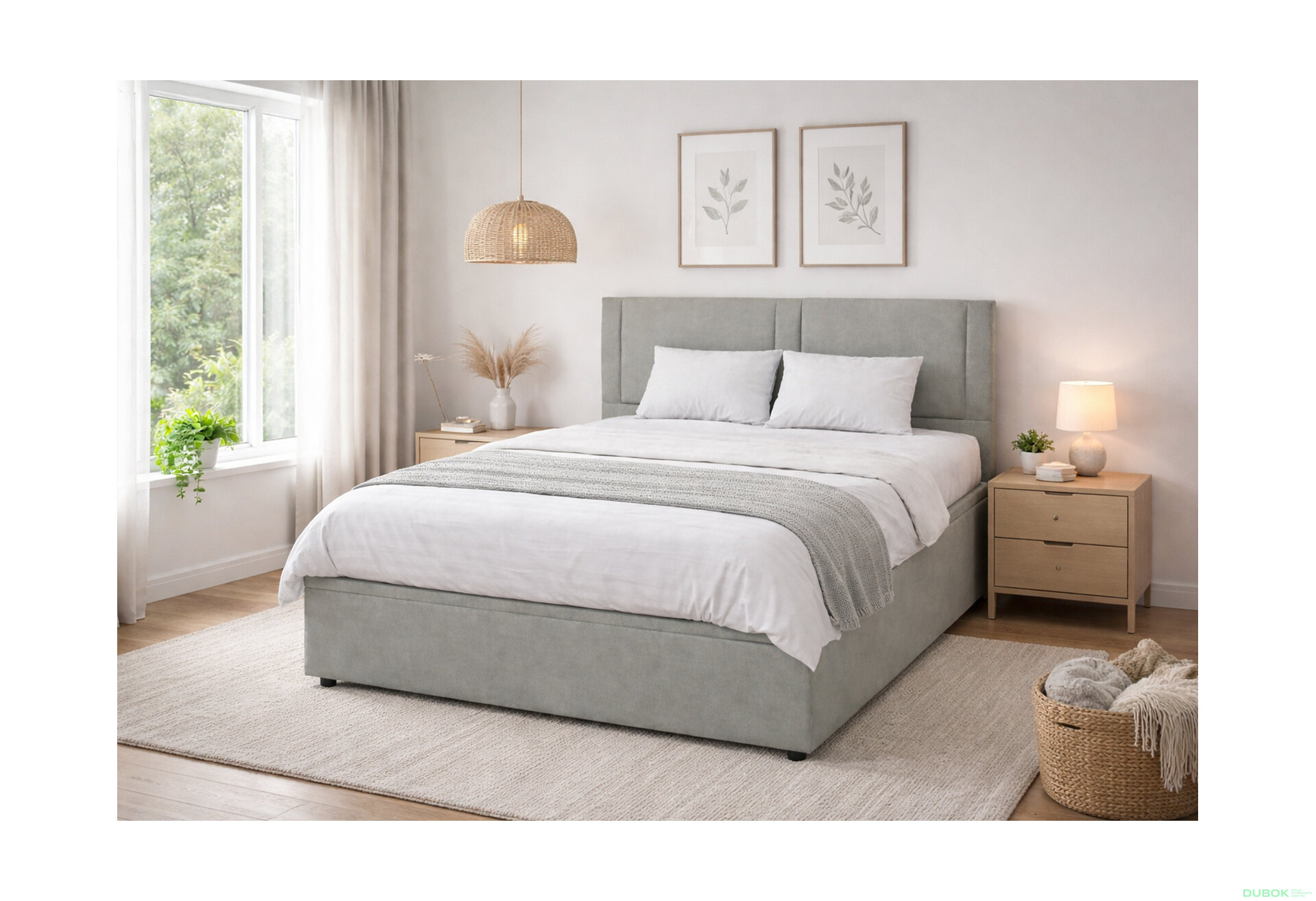 Fotografia 11 - Posteľ Fro Sol 140x200 s roštom, úložným priestorom Mono 246, sivá