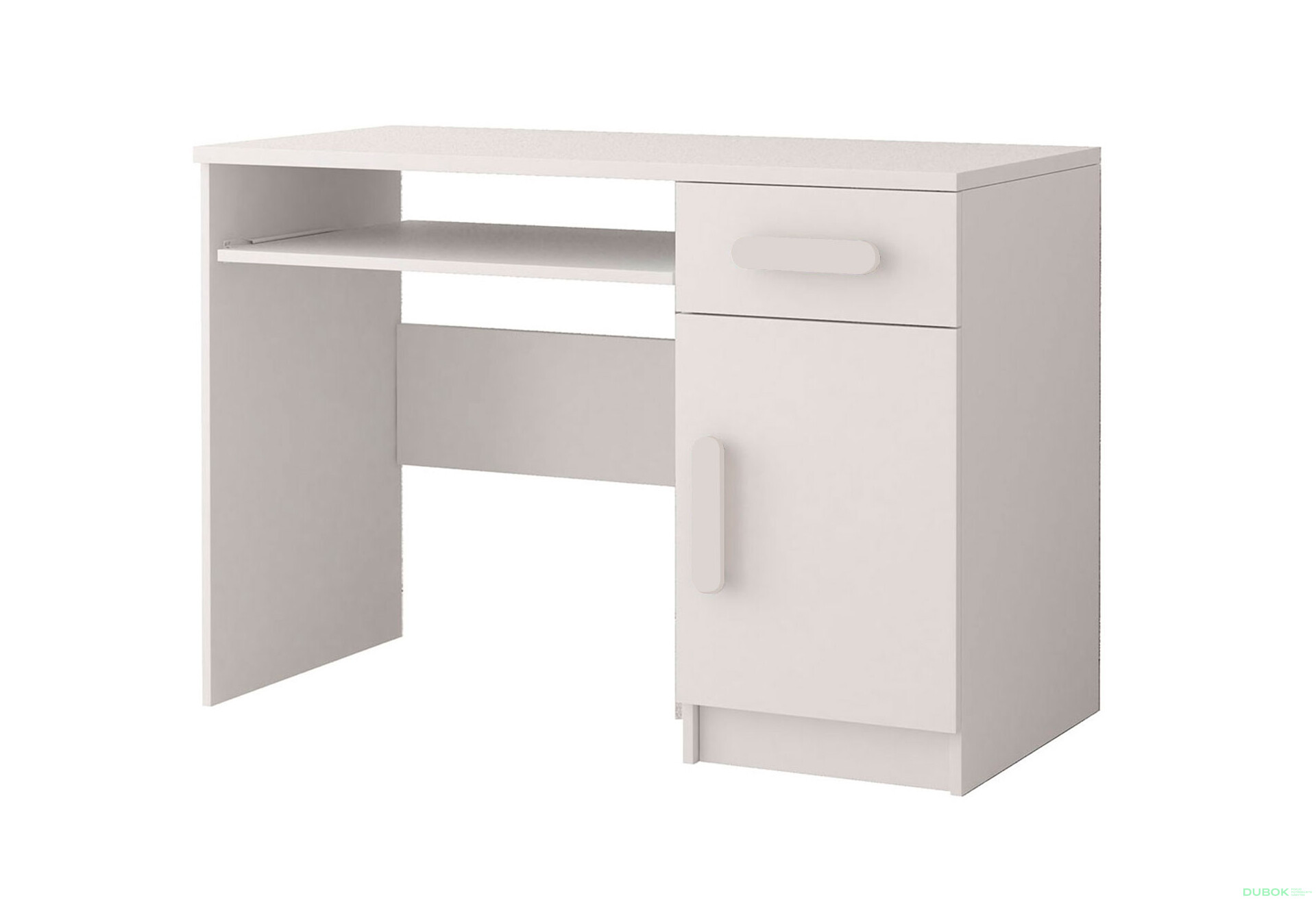 Fotografia 1 - Písací stôl Šmyk biela, úchytky biely Idczak meble