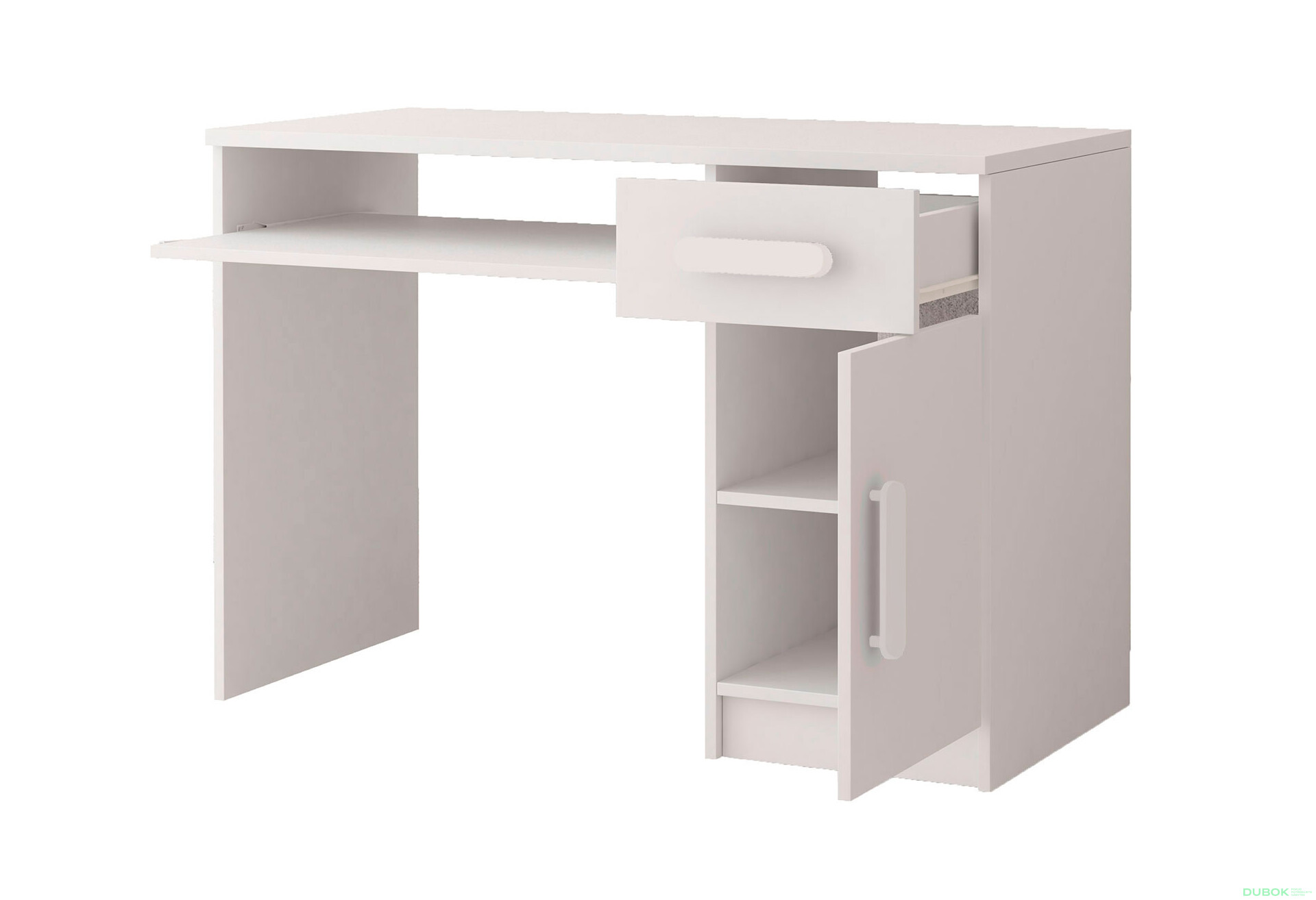 Fotografia 2 - Písací stôl Šmyk biela, úchytky biely Idczak meble