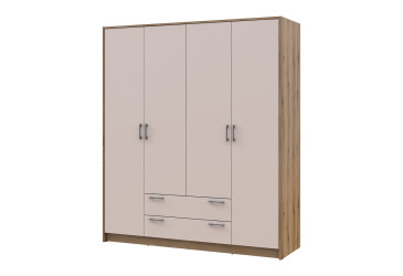 Skriňa Rondi 4D dub artisan / kašmír 160x52x195