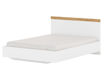 Posteľ 120x200 biely / dub wotan Vigo