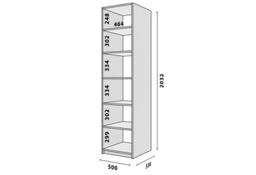 Fotografia Modul №1 P-500x2050 DTD 18 mm dub appalache
