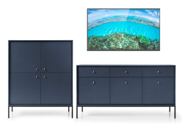 Obývacia zostava 2.6 m Komoda Mono granat