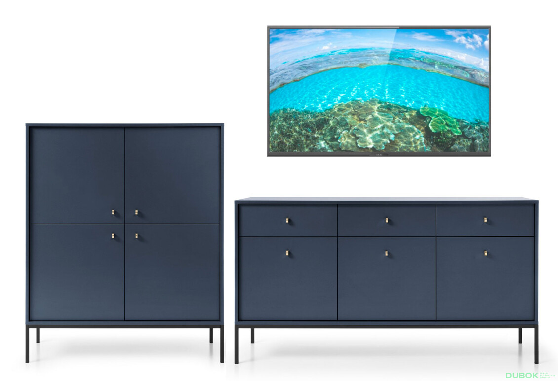 Obývacia zostava 2.6 m Komoda Mono granat