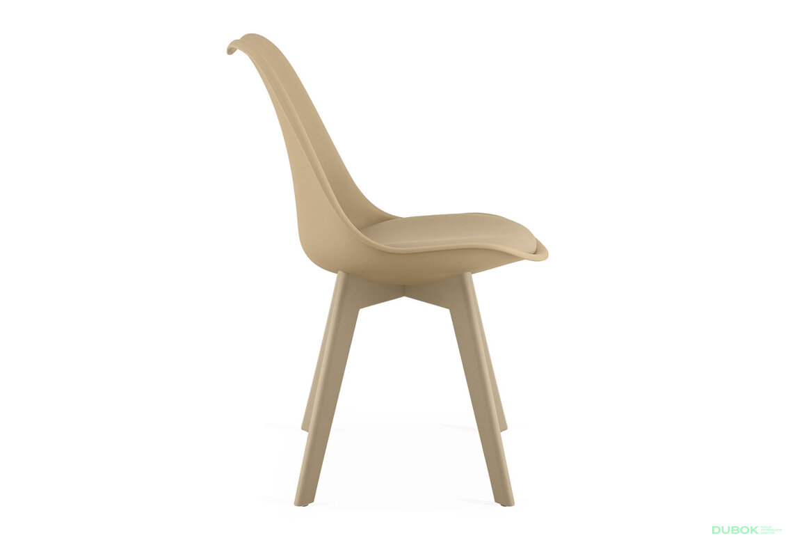 Fotografia 7 - Krzesło MARK tmavo béžová, béžové nohy x 1