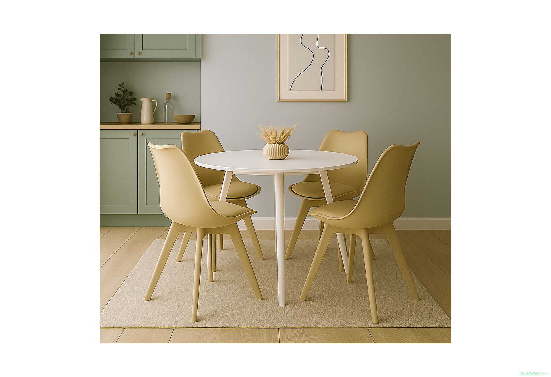 Fotografia 2 - Krzesło MARK tmavo béžová, béžové nohy x 1