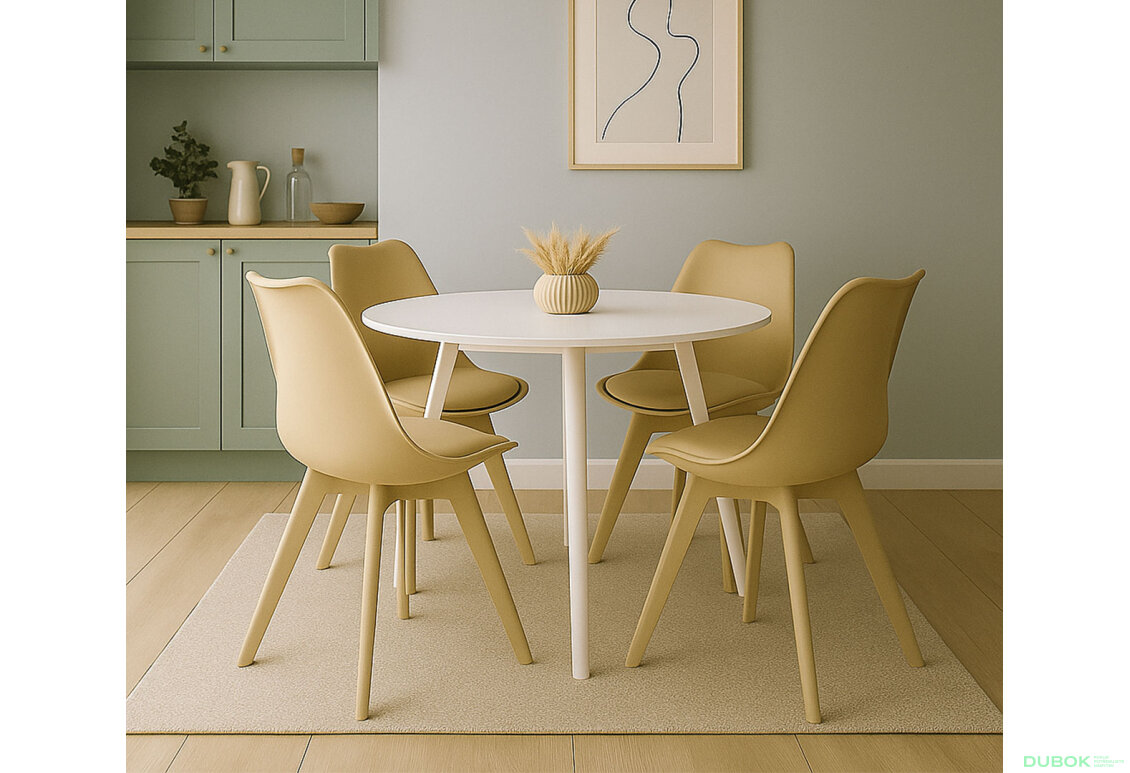 Fotografia 2 - Krzesło MARK tmavo béžová, béžové nohy x 1