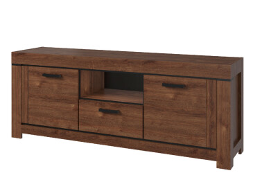 TV stolík 2d1s hnedý dub Brass