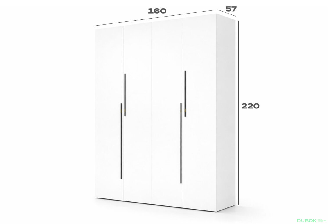 Fotografia 3 - Skriňa 4D 160 cm nymphaea alba Space