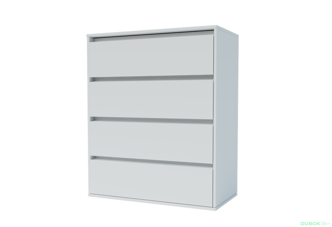 Komoda so 4 zásuvkami Idea K 80 cm Nymphaea albumu