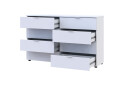 Fotografia 4 - Komoda Ron 8 s 8 zásuvkami 130x38x81 biely