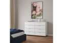 Fotografia 7 - Komoda Ron 8 s 8 zásuvkami 130x38x81 biely