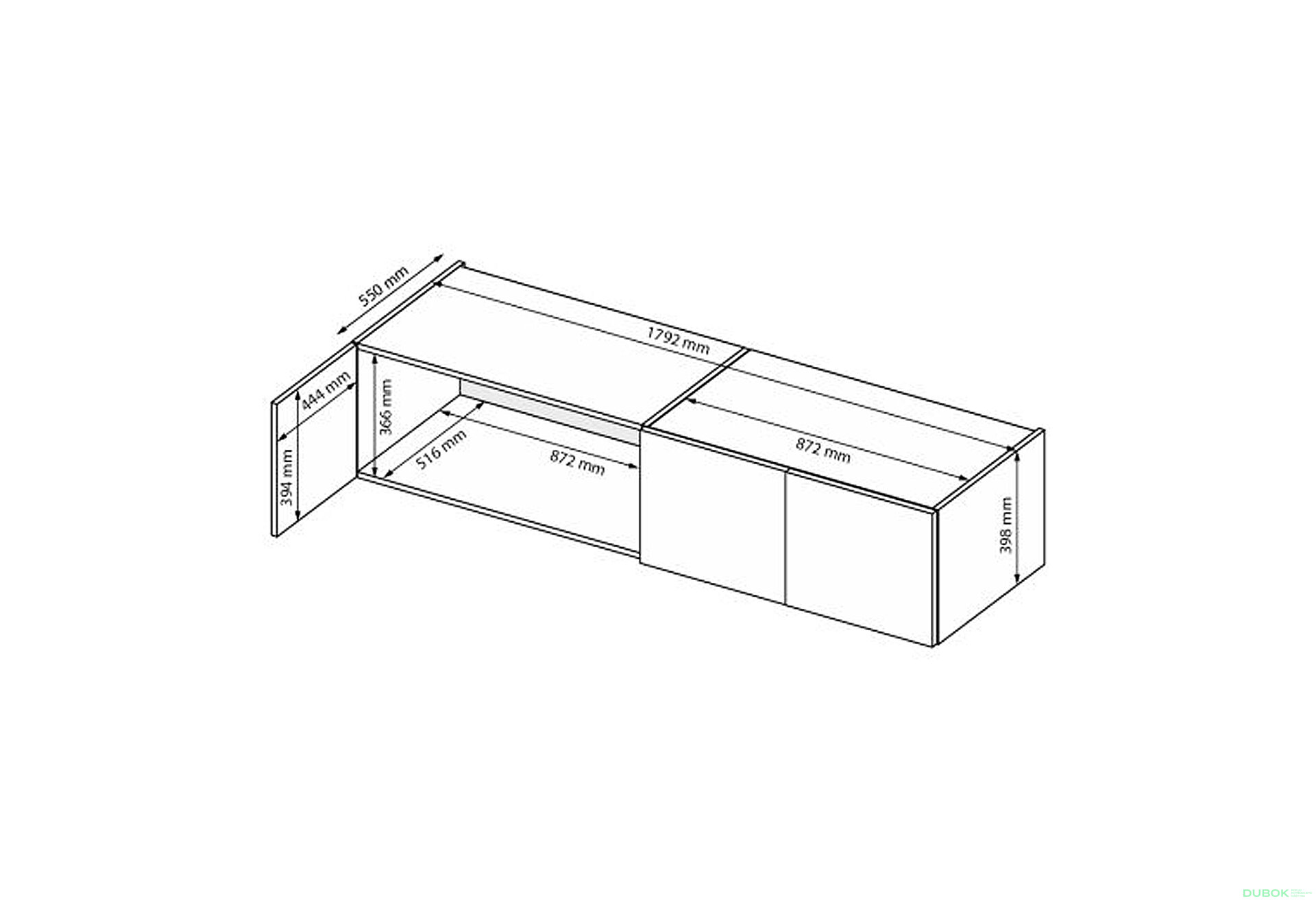 Fotografia 3 - Nadstavec 4D biely lesk Mila