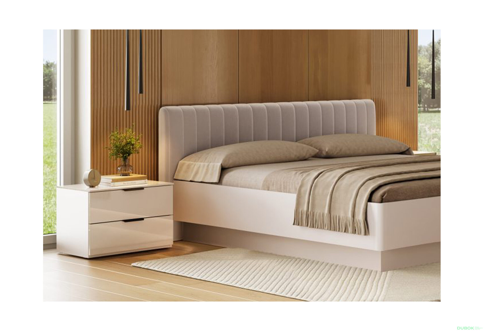 Fotografia 4 - Nočný stolík 2šx kašmírový lesk Lori