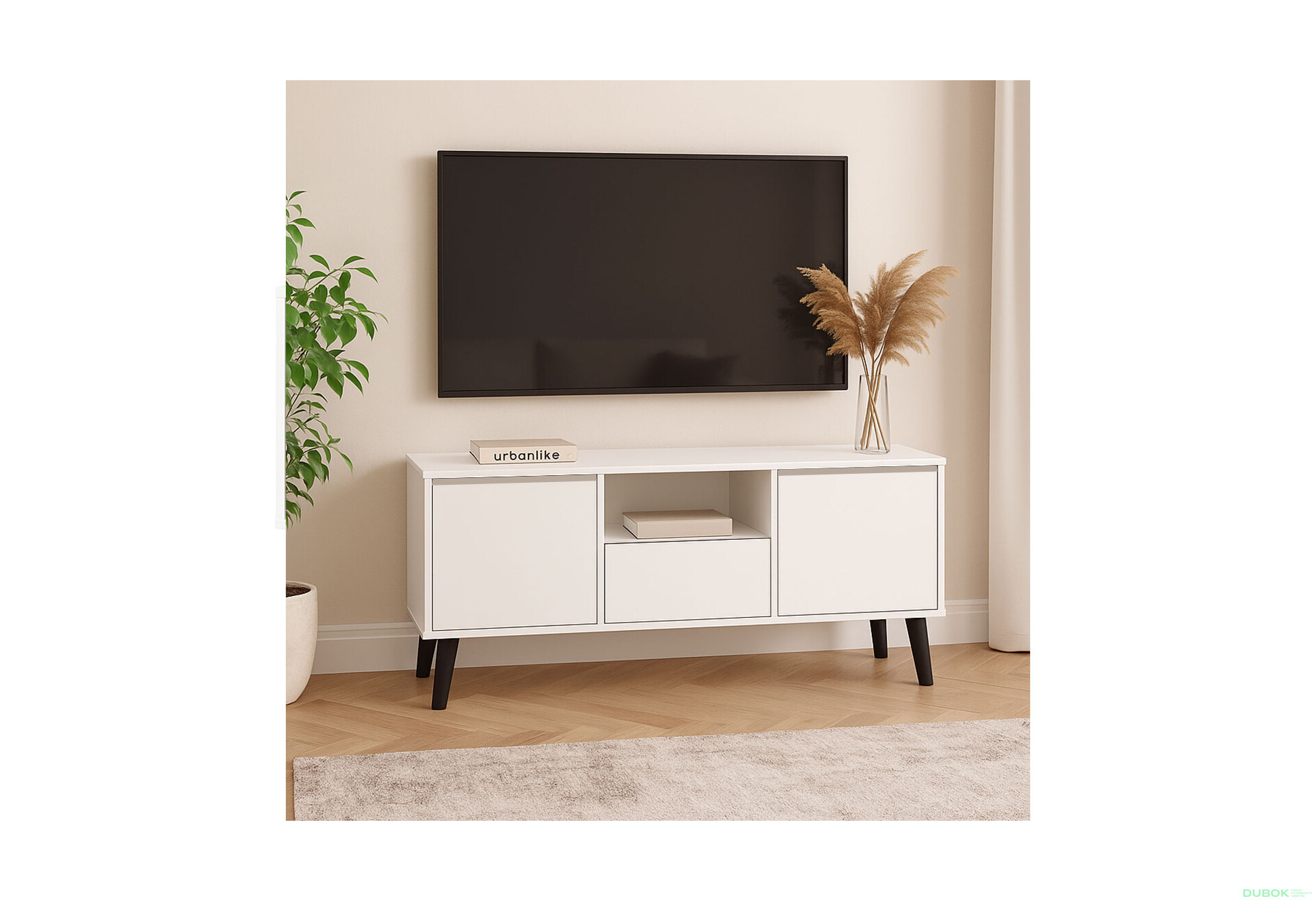Fotografia 3 - TV stolík 2D1S Borg biely (P)
