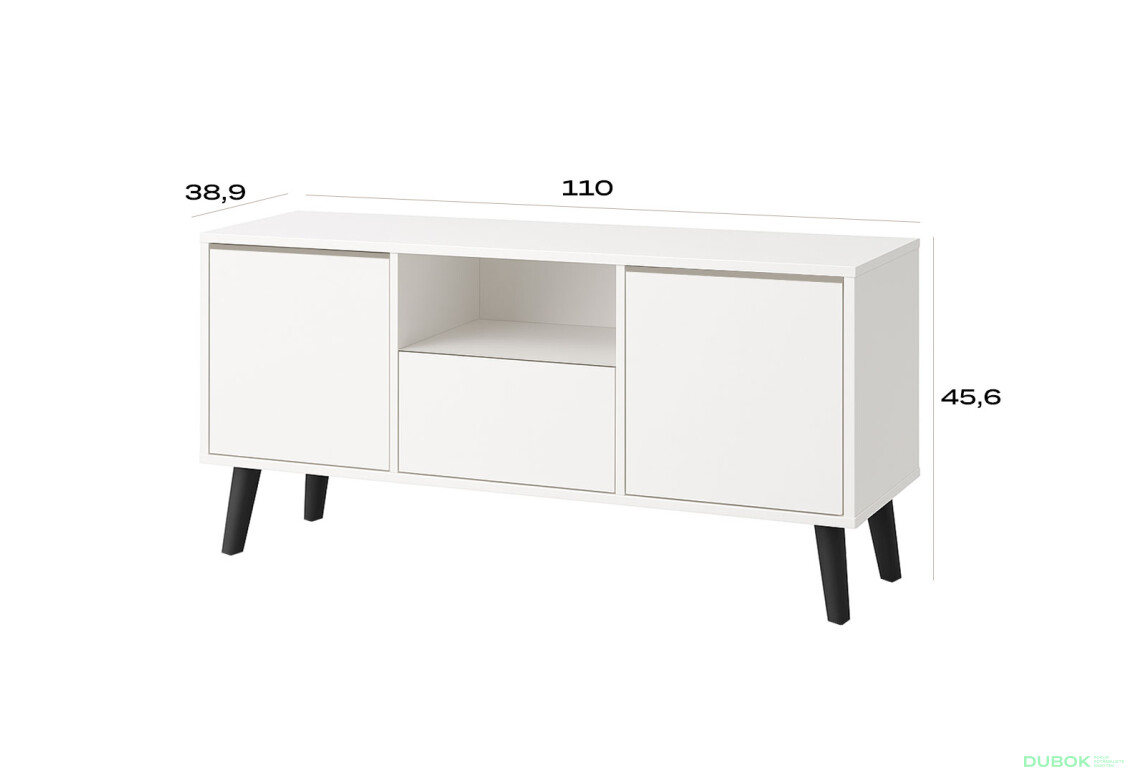 Fotografia 4 - TV stolík 2D1S Borg biely (P)