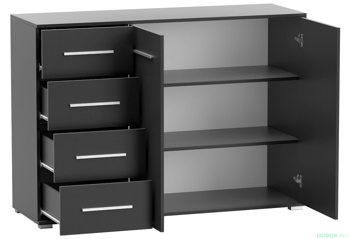 Fotografia 5 - Komoda Frida 01 135 2D4S čierna