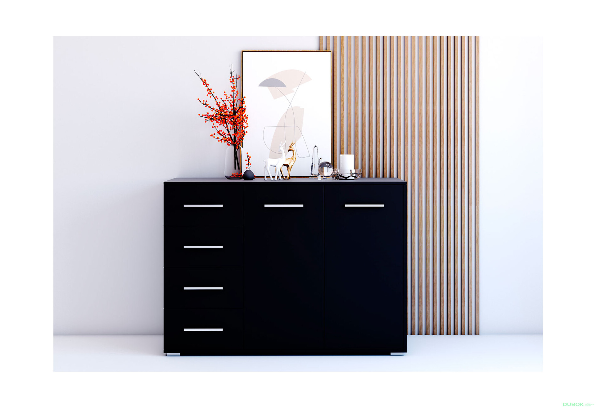 Fotografia 10 - Komoda Frida 01 135 2D4S čierna