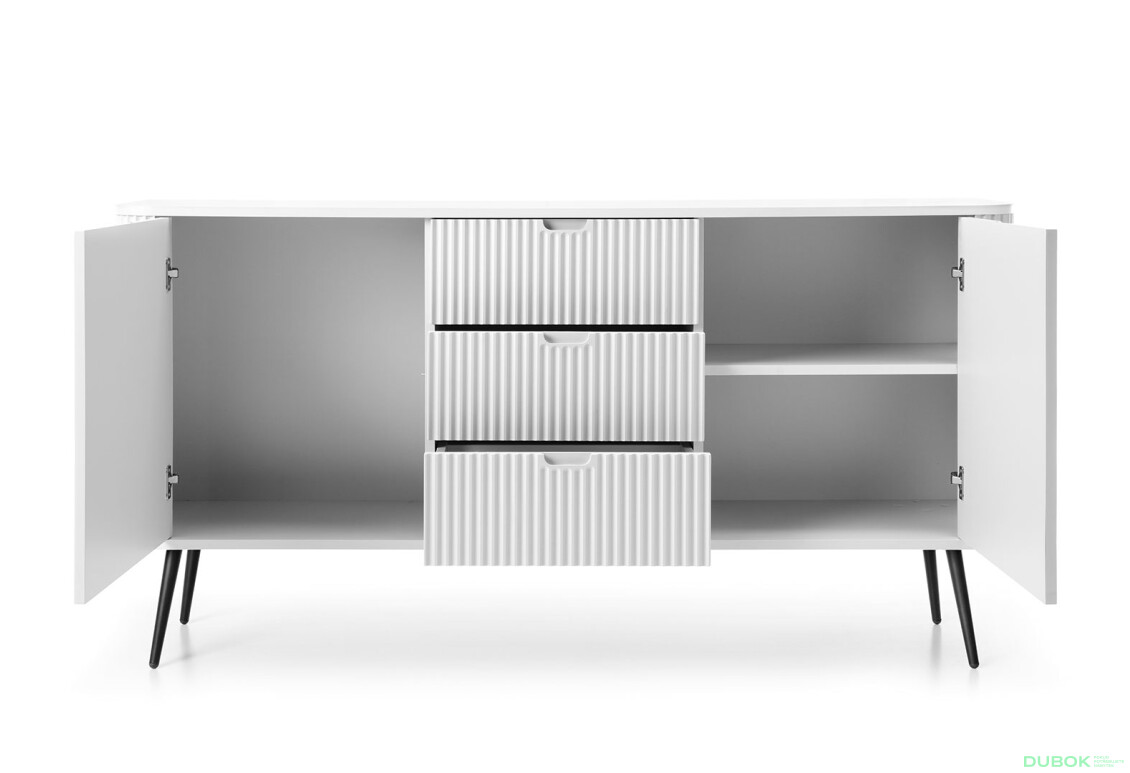 Komoda KSZ-168 biela, čierne nohy Zova - Fotografia 3 Fotografia 3 - Komoda KSZ-168 biela, čierne nohy Zova