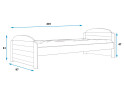 Posteľ Lili biele 90x200 cm s roštom, matracom - Fotografia 3 Fotografia 3 - Posteľ Lili biele 90x200 cm s roštom, matracom