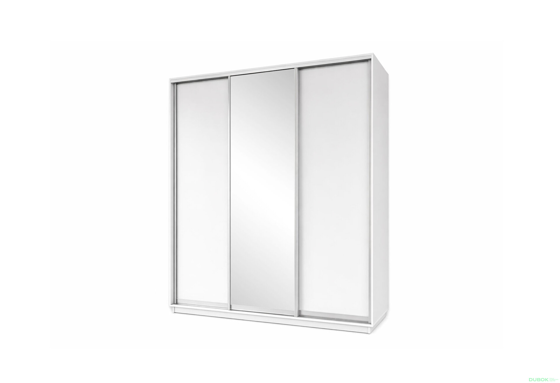 Fotografia 1 - Skriňa s posuvnými dverami 2200x2500x600 2DTD zrkadlo nymphaea alba, profil strieborný