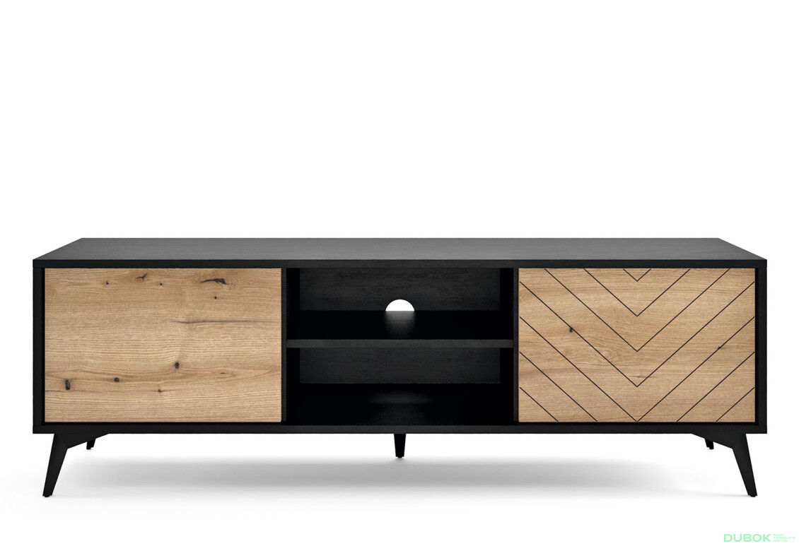 Fotografia 4 - TV stolík 154 evoke dub / čierna Diamond