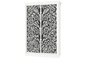 Skriňa Rim-Veneziano 2D 1,7 m biela s rímsou, fasádami Fototlač F725LR