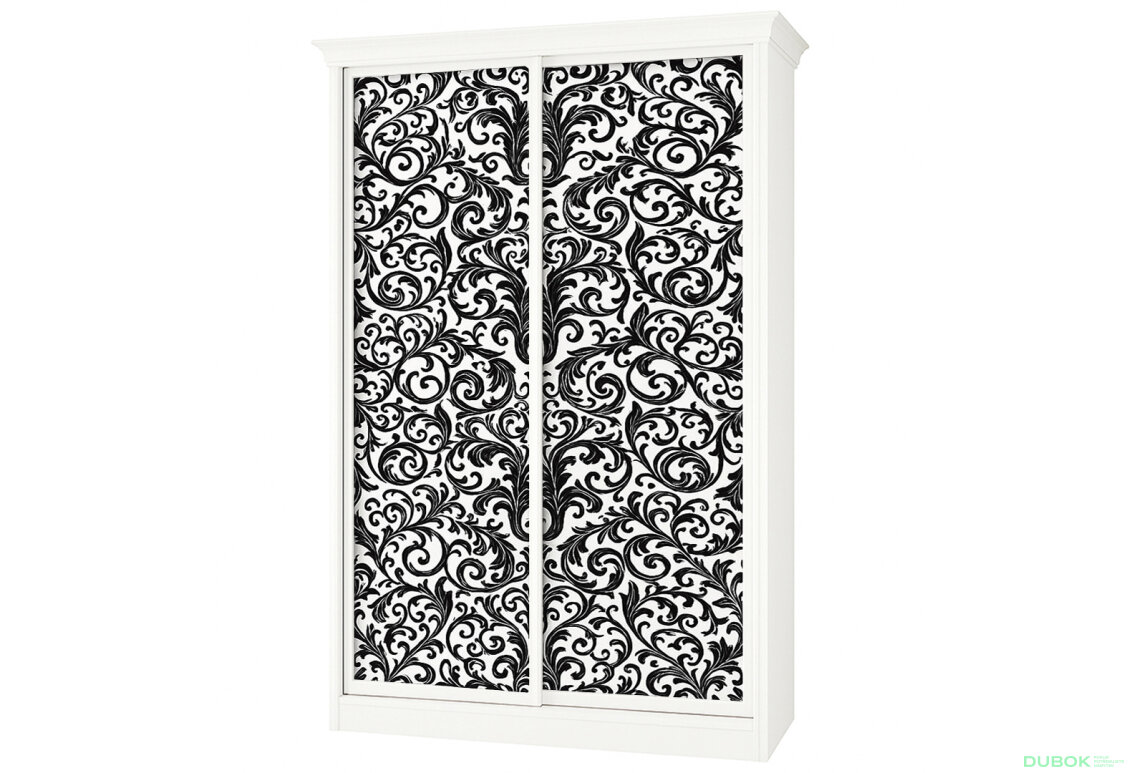 Skriňa Rim-Veneziano 2D 1,7 m biela s rímsou, fasádami Fototlač F725LR