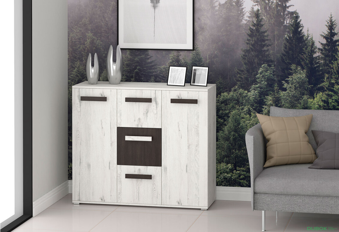 Fotografia 3 - Komoda Viva dub craft biely