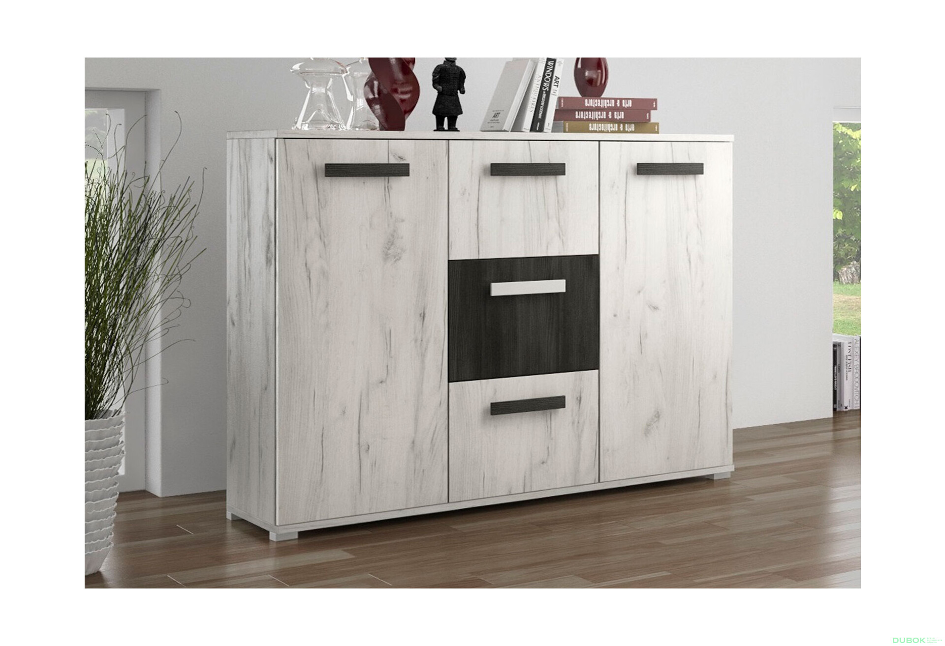 Fotografia 4 - Komoda Viva dub craft biely