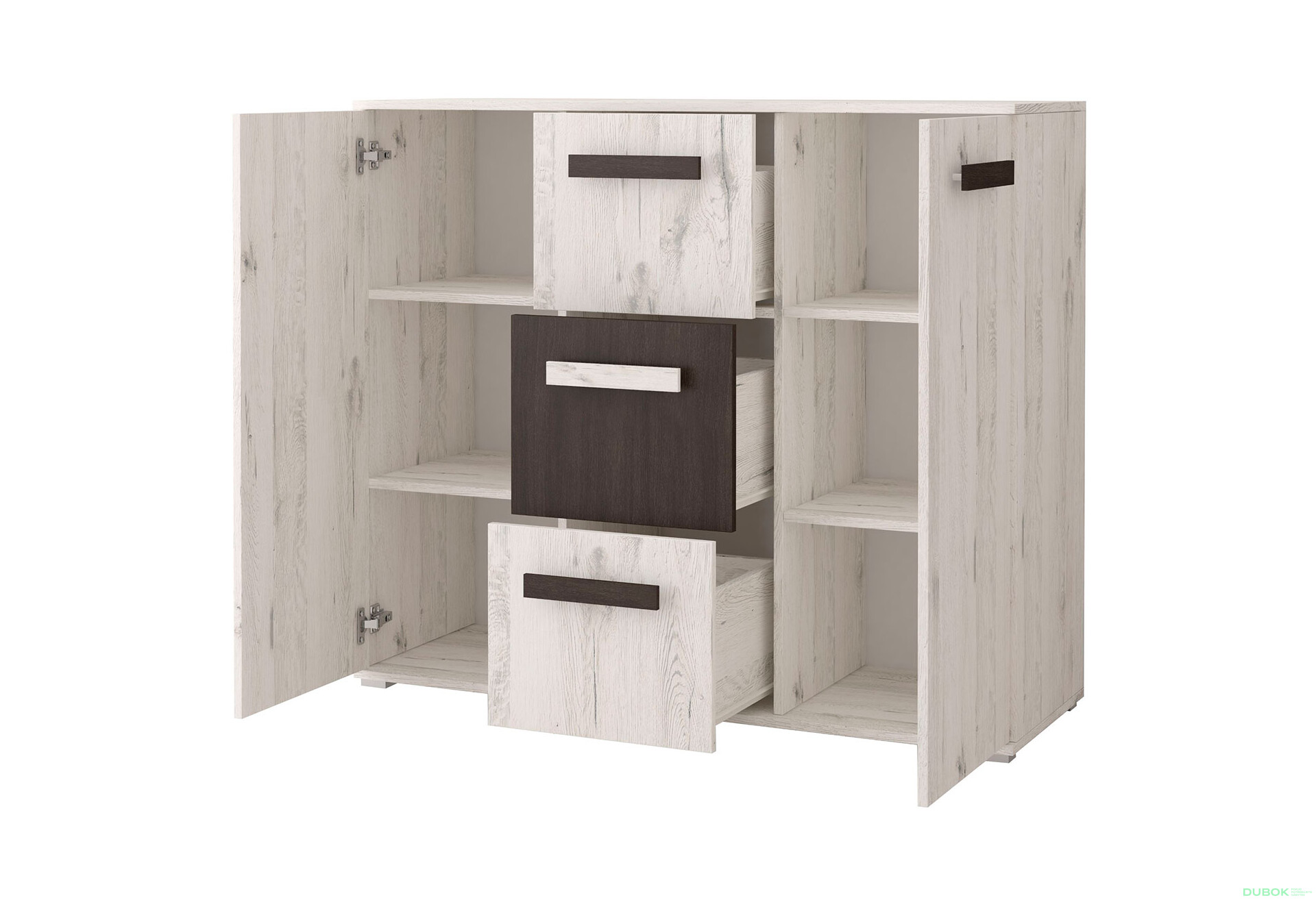 Fotografia 5 - Komoda Viva dub craft biely