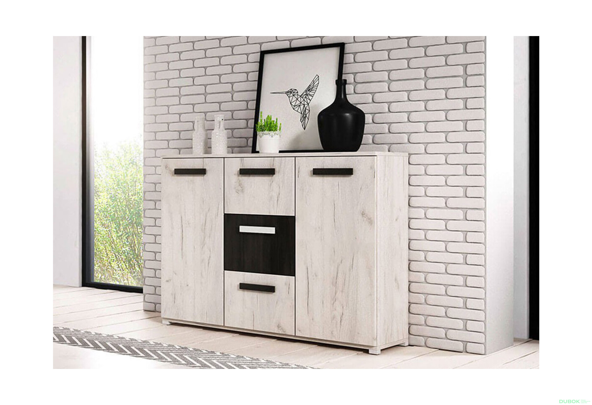 Fotografia 2 - Komoda Viva dub craft biely