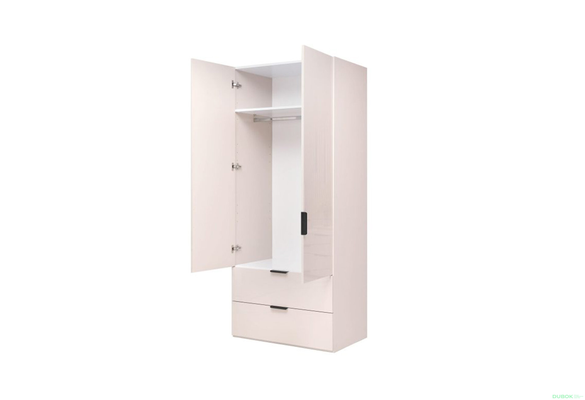 Fotografia 2 - Skriňa 2dv 2šx Bez zrkadiel kašmírový lesk Lori