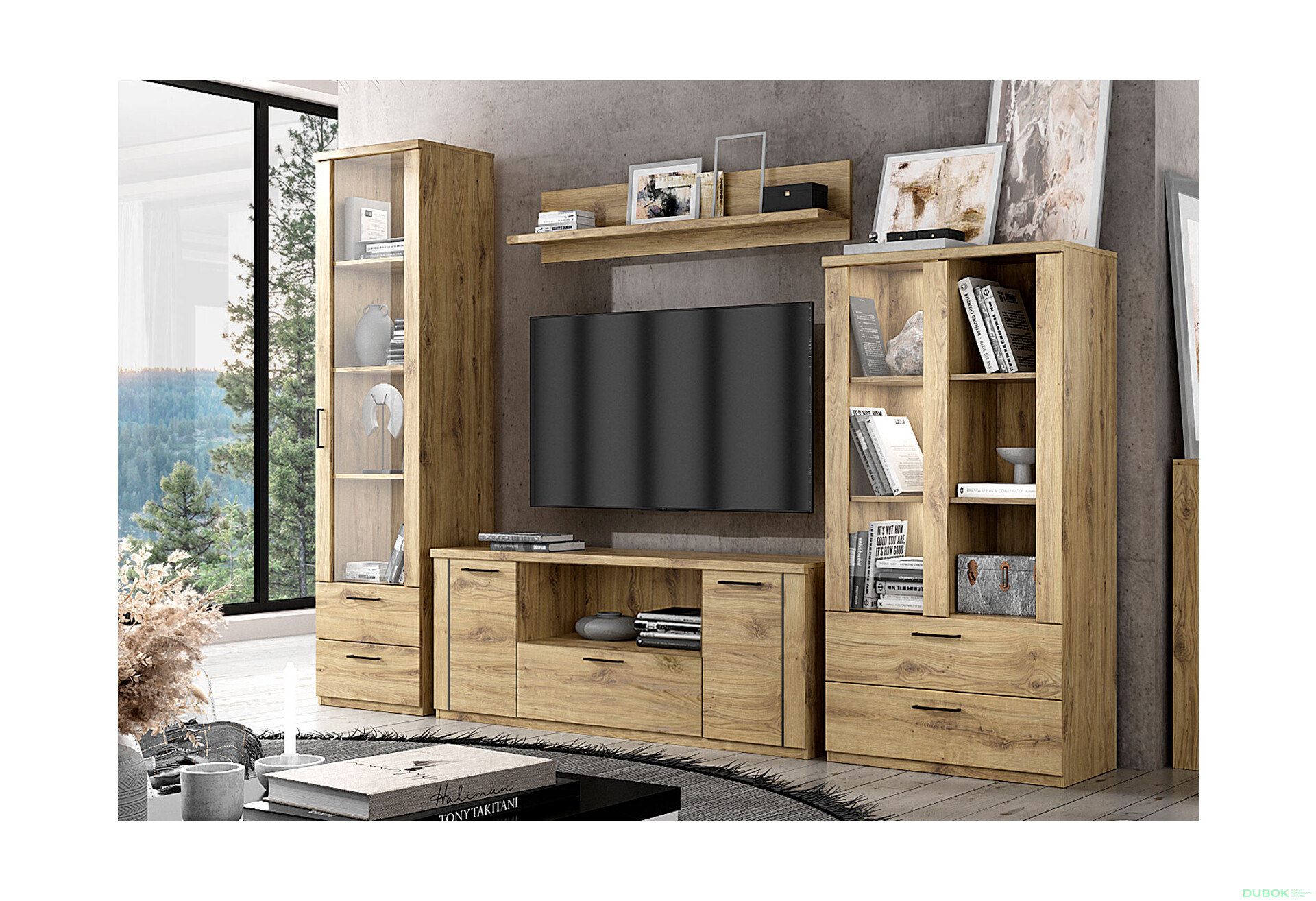 Obývacia zostava 2.7 m (I) dub navarra Doorset - Fotografia 1 Fotografia 1 - Obývacia zostava 2.7 m (I) dub navarra Doorset
