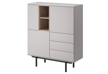 Komoda IK100 sivá / jackson hickory Inox