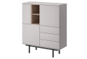 Fotografia 1 - Komoda IK100 sivá / jackson hickory Inox